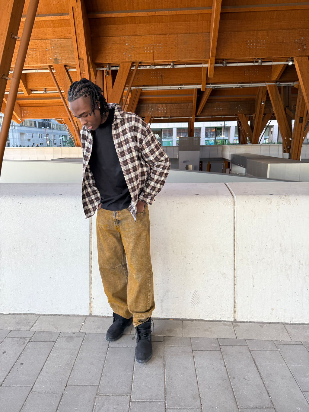 Camicia a quadri maniche lunghe