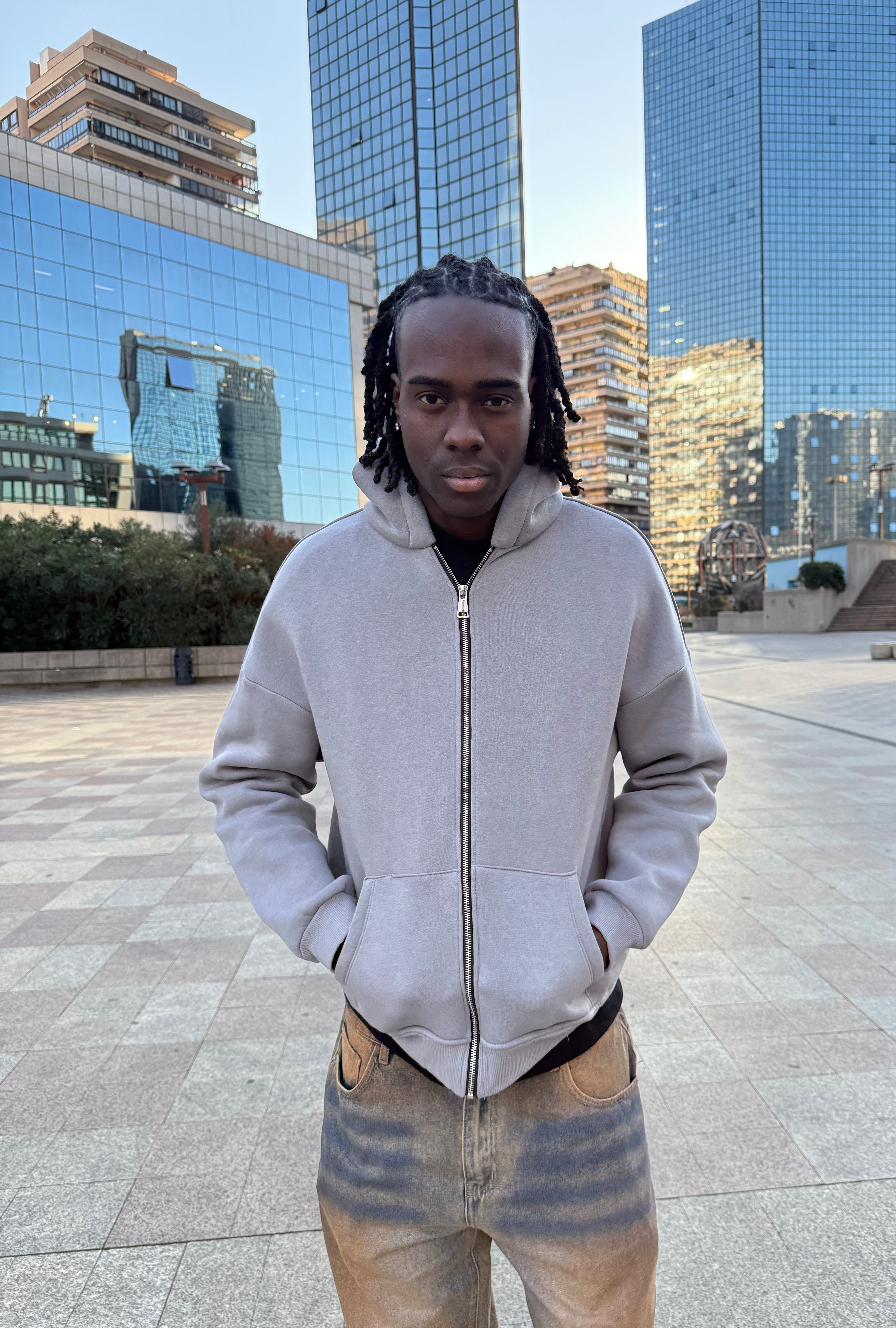 Felpa Boxy Connor GRIGIA